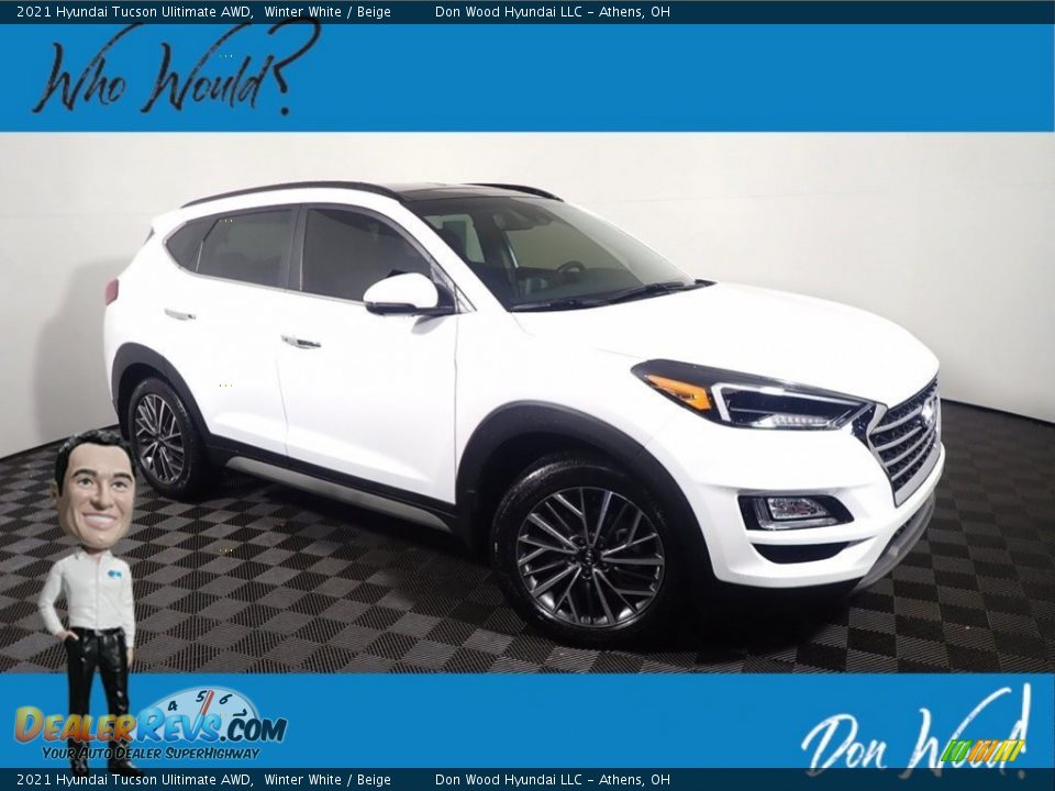 2021 Hyundai Tucson Ulitimate AWD Winter White / Beige Photo #1