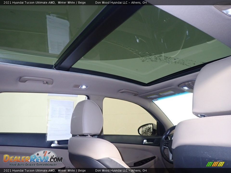 2021 Hyundai Tucson Ulitimate AWD Winter White / Beige Photo #2