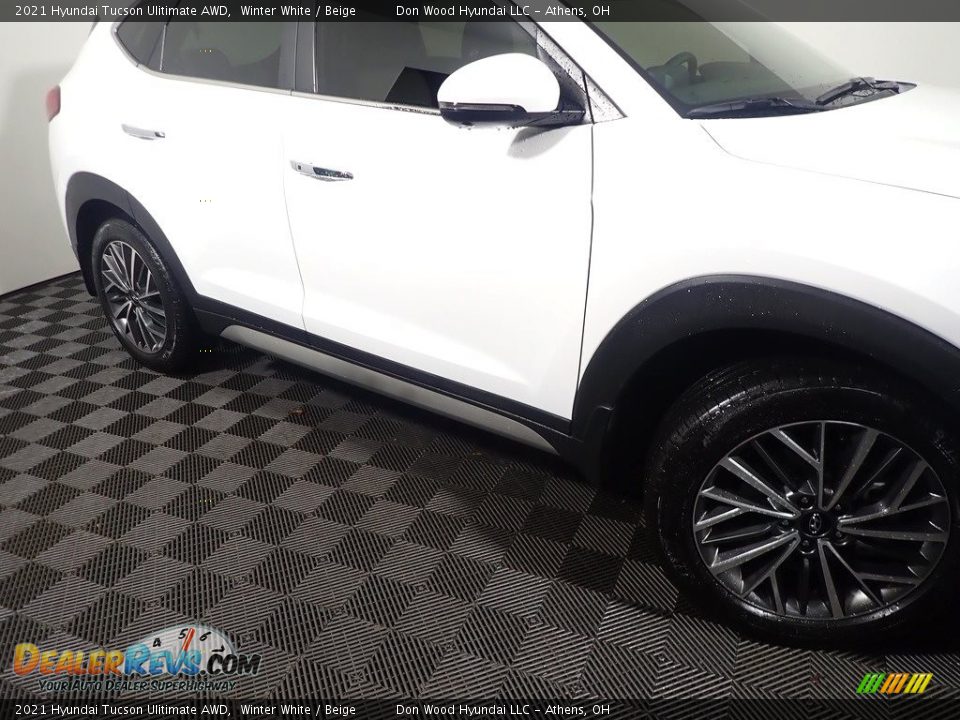 2021 Hyundai Tucson Ulitimate AWD Winter White / Beige Photo #6