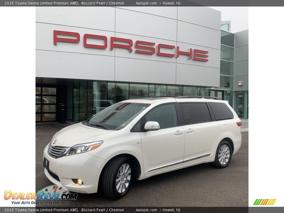 2016 Toyota Sienna Limited Premium AWD Blizzard Pearl / Chestnut Photo #1