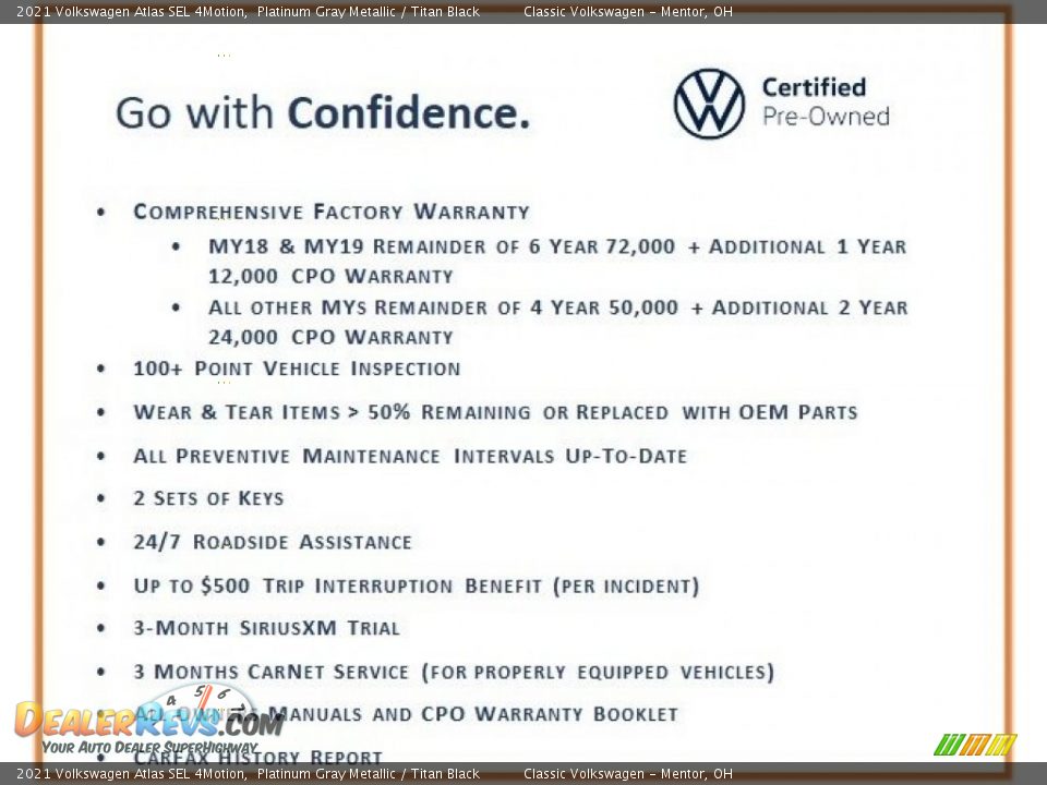 Dealer Info of 2021 Volkswagen Atlas SEL 4Motion Photo #2