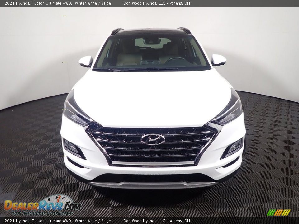 2021 Hyundai Tucson Ulitimate AWD Winter White / Beige Photo #7