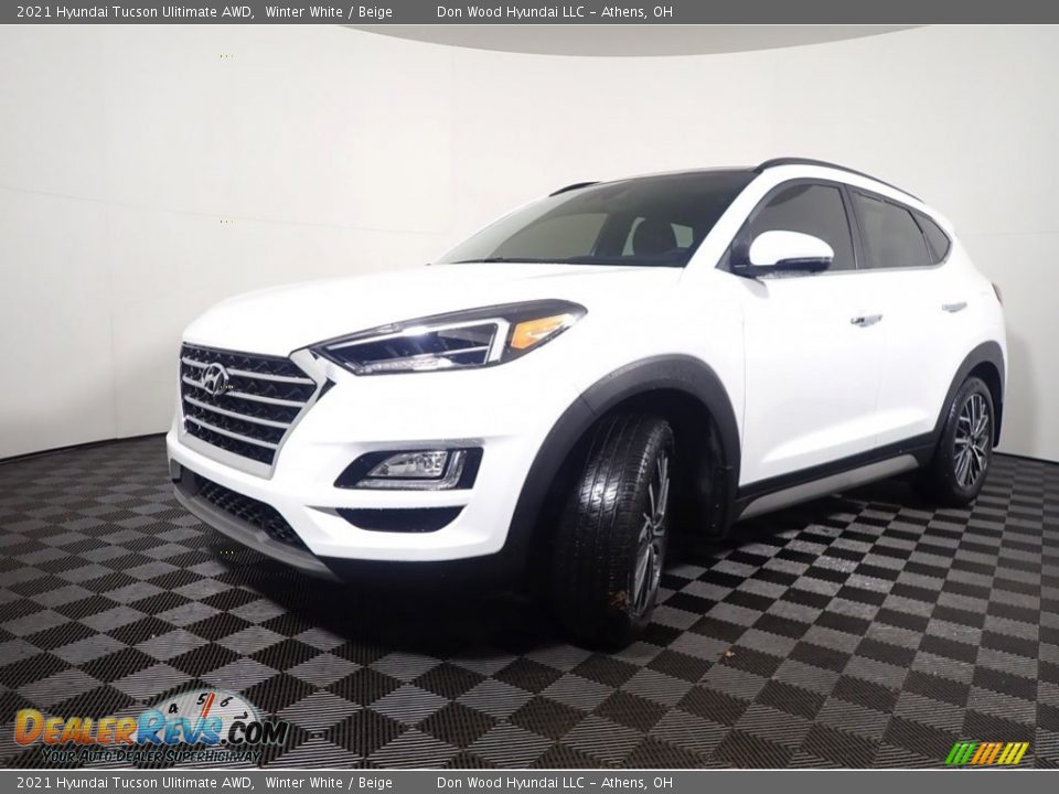 2021 Hyundai Tucson Ulitimate AWD Winter White / Beige Photo #10