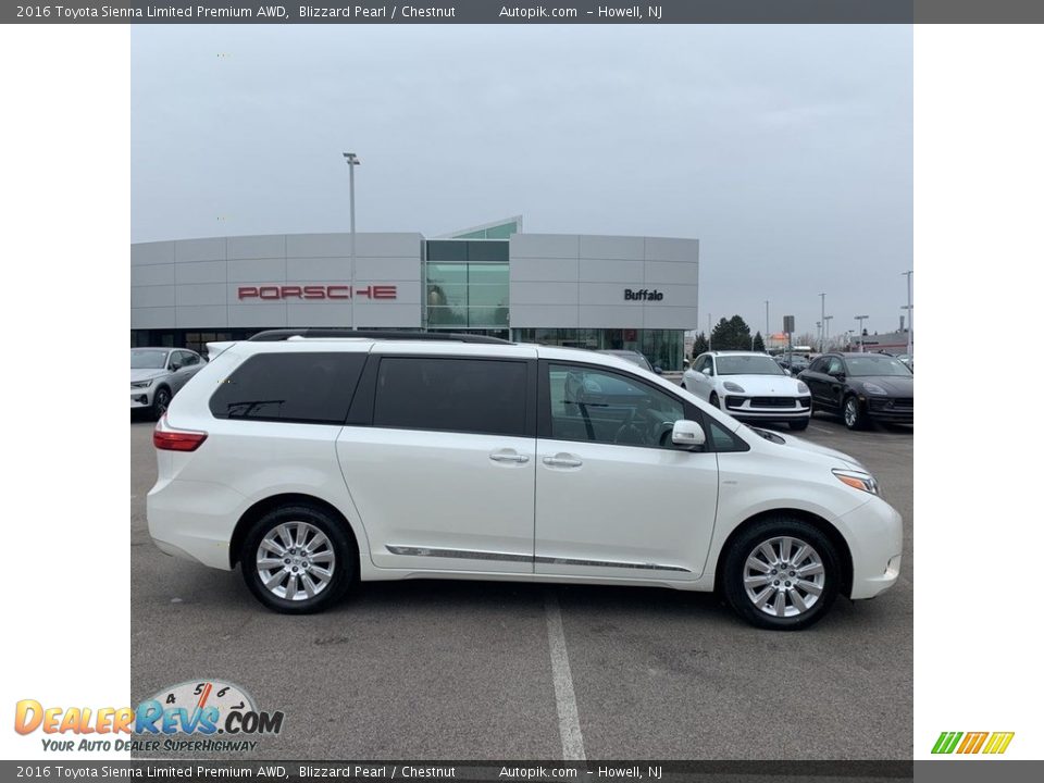 2016 Toyota Sienna Limited Premium AWD Blizzard Pearl / Chestnut Photo #6