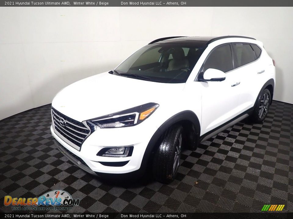 2021 Hyundai Tucson Ulitimate AWD Winter White / Beige Photo #11