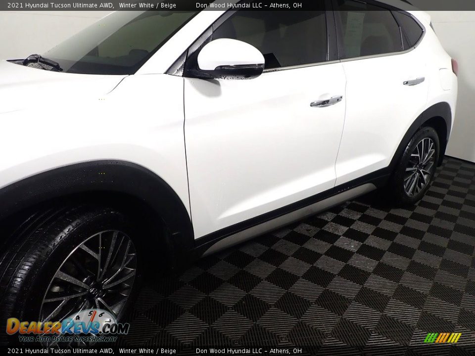 2021 Hyundai Tucson Ulitimate AWD Winter White / Beige Photo #12