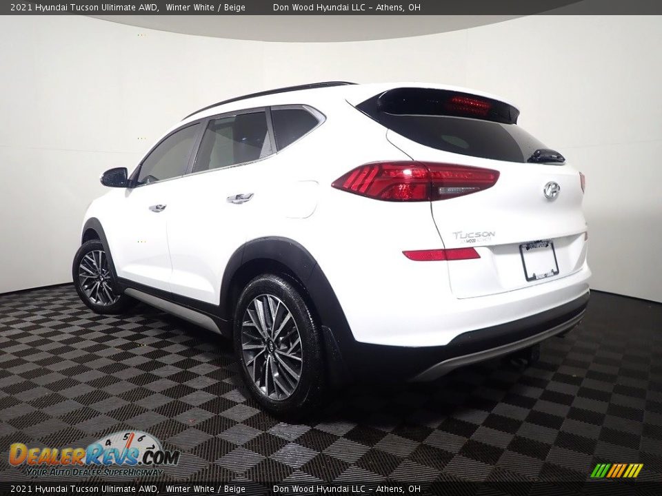 2021 Hyundai Tucson Ulitimate AWD Winter White / Beige Photo #13