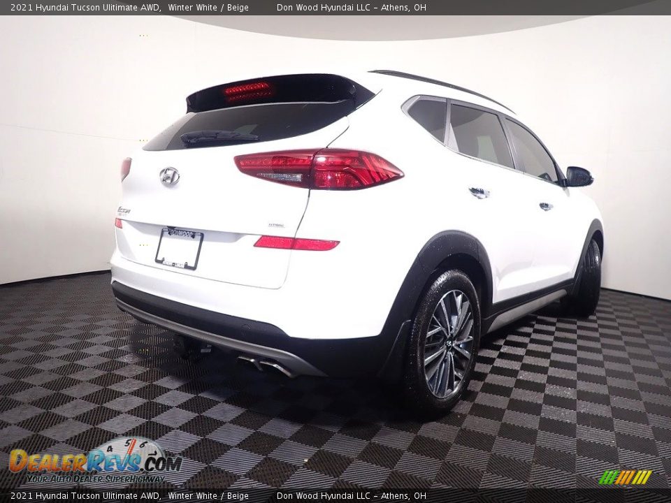 2021 Hyundai Tucson Ulitimate AWD Winter White / Beige Photo #19