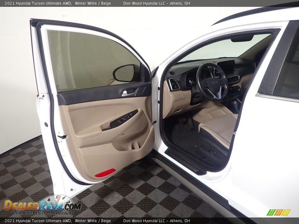2021 Hyundai Tucson Ulitimate AWD Winter White / Beige Photo #21