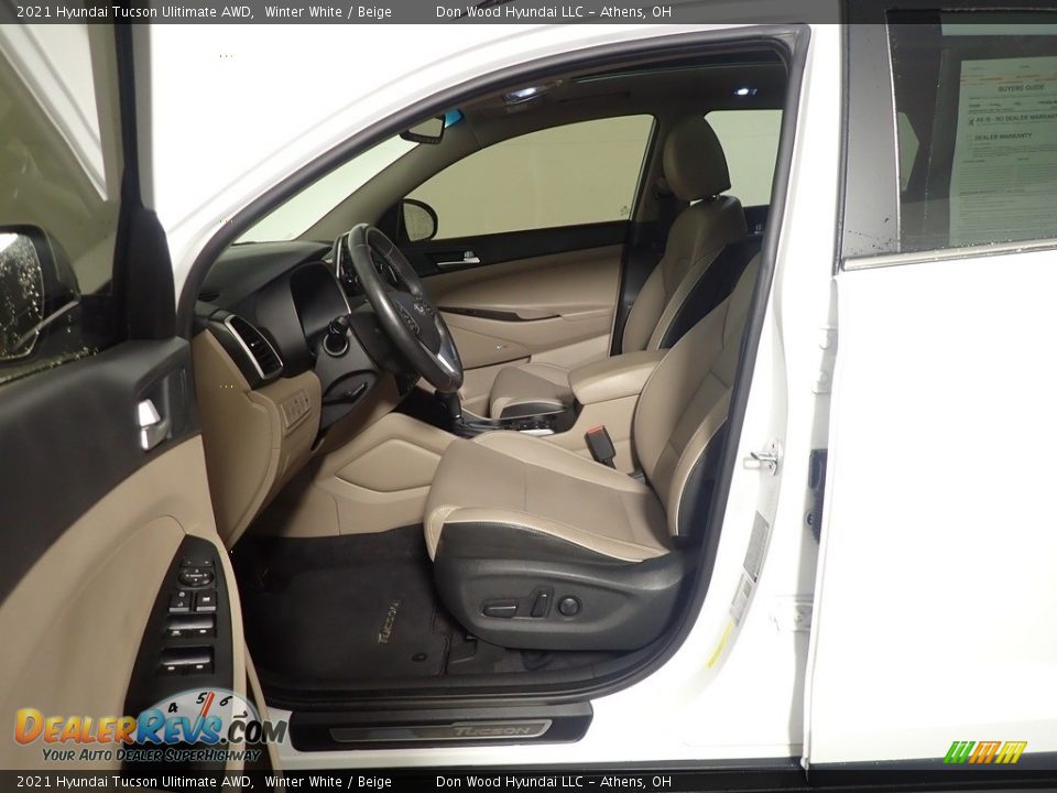 2021 Hyundai Tucson Ulitimate AWD Winter White / Beige Photo #23