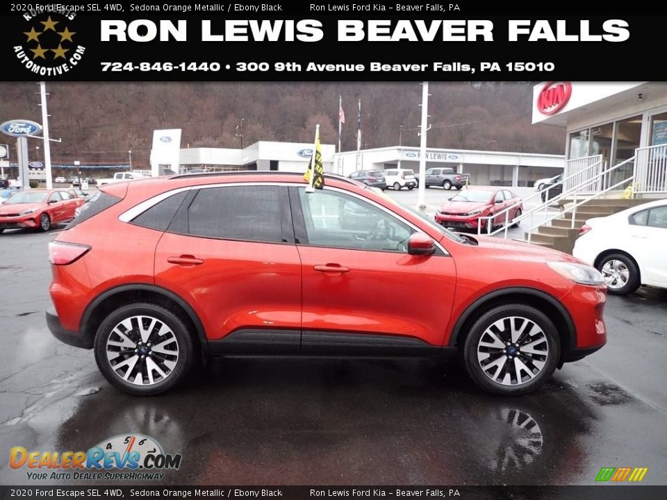 2020 Ford Escape SEL 4WD Sedona Orange Metallic / Ebony Black Photo #1