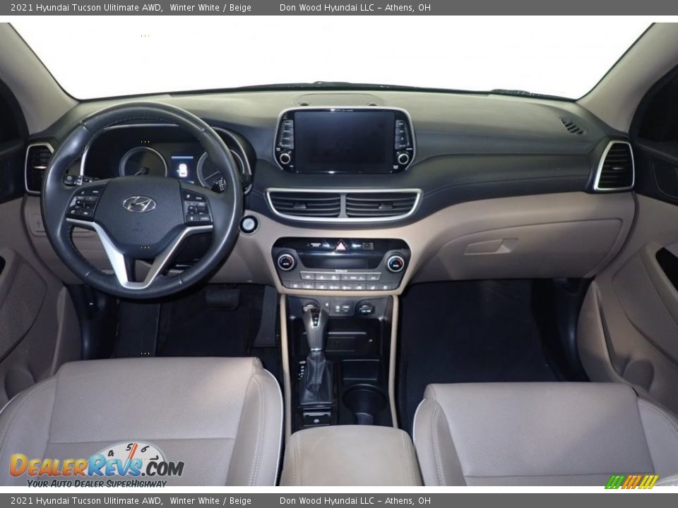 2021 Hyundai Tucson Ulitimate AWD Winter White / Beige Photo #25