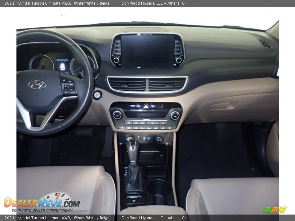 2021 Hyundai Tucson Ulitimate AWD Winter White / Beige Photo #26