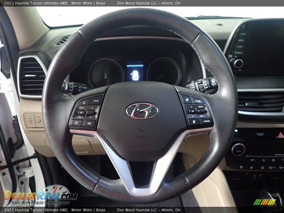 2021 Hyundai Tucson Ulitimate AWD Winter White / Beige Photo #28