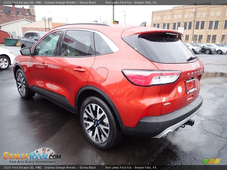 2020 Ford Escape SEL 4WD Sedona Orange Metallic / Ebony Black Photo #6