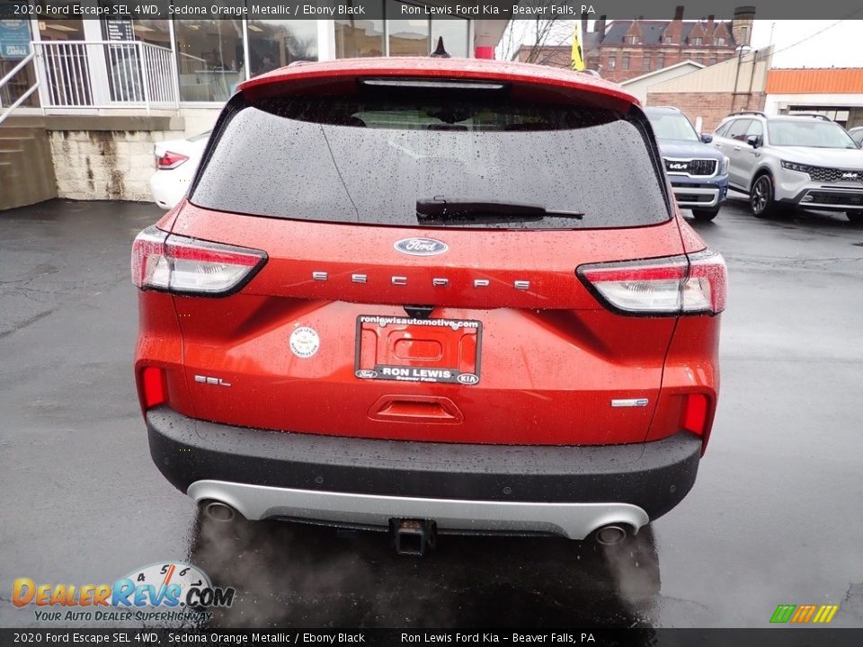 2020 Ford Escape SEL 4WD Sedona Orange Metallic / Ebony Black Photo #7
