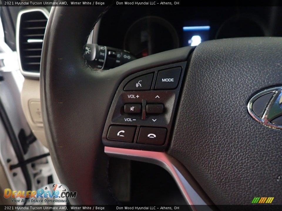 2021 Hyundai Tucson Ulitimate AWD Winter White / Beige Photo #30