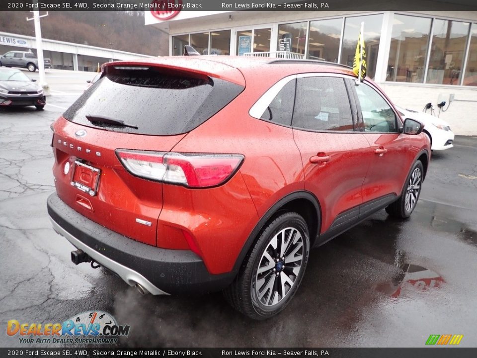 2020 Ford Escape SEL 4WD Sedona Orange Metallic / Ebony Black Photo #8
