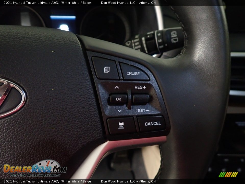 2021 Hyundai Tucson Ulitimate AWD Winter White / Beige Photo #31