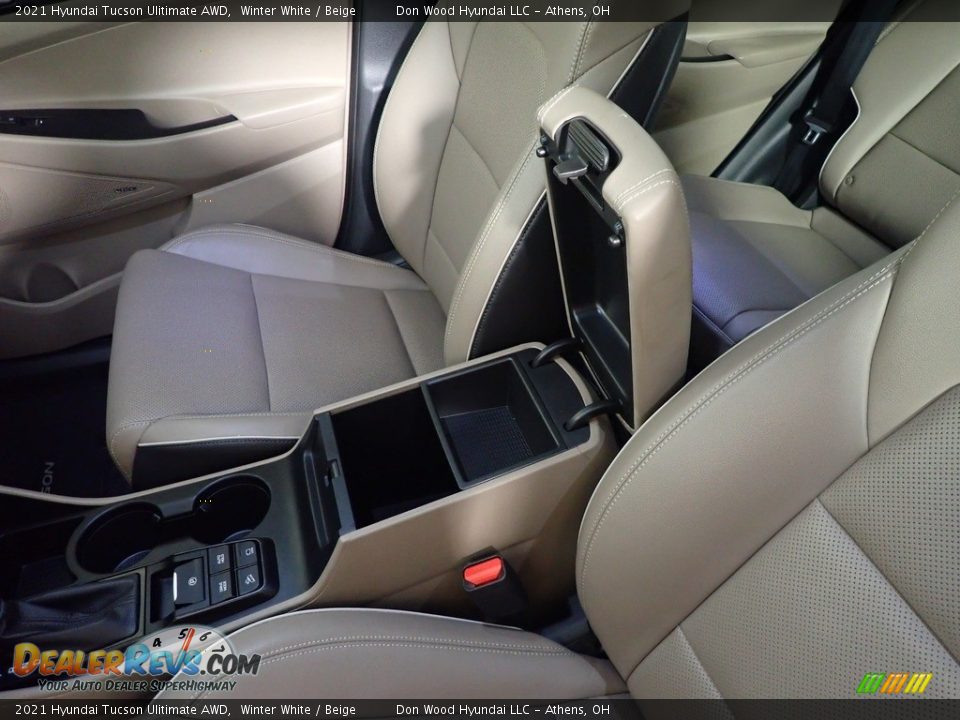 2021 Hyundai Tucson Ulitimate AWD Winter White / Beige Photo #34