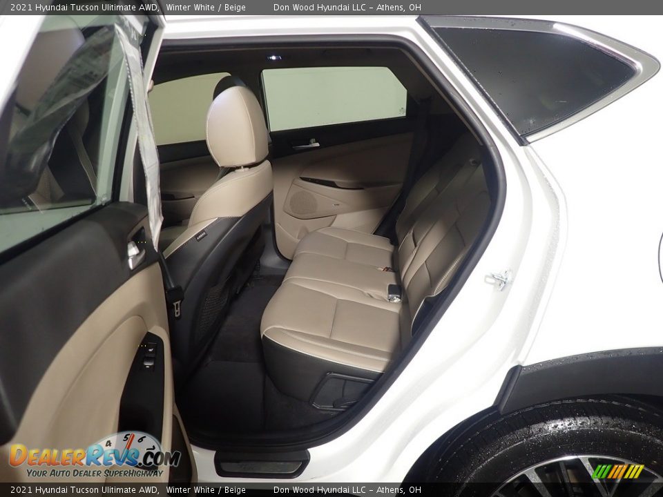 2021 Hyundai Tucson Ulitimate AWD Winter White / Beige Photo #36