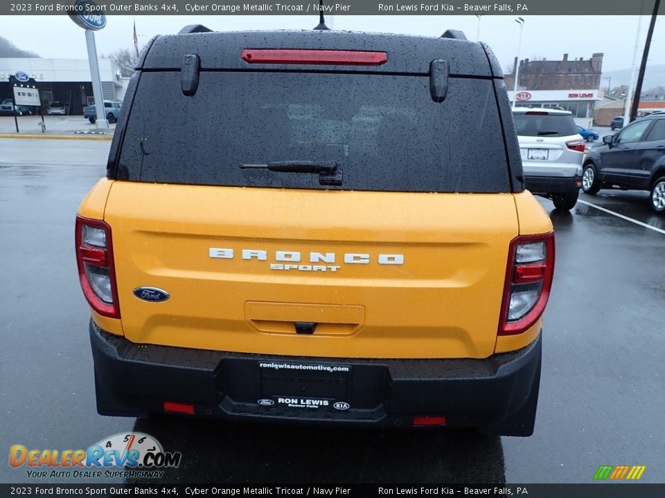 2023 Ford Bronco Sport Outer Banks 4x4 Cyber Orange Metallic Tricoat / Navy Pier Photo #7