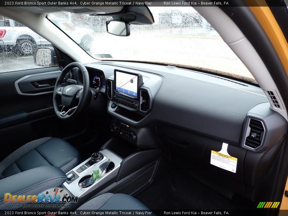 2023 Ford Bronco Sport Outer Banks 4x4 Cyber Orange Metallic Tricoat / Navy Pier Photo #12