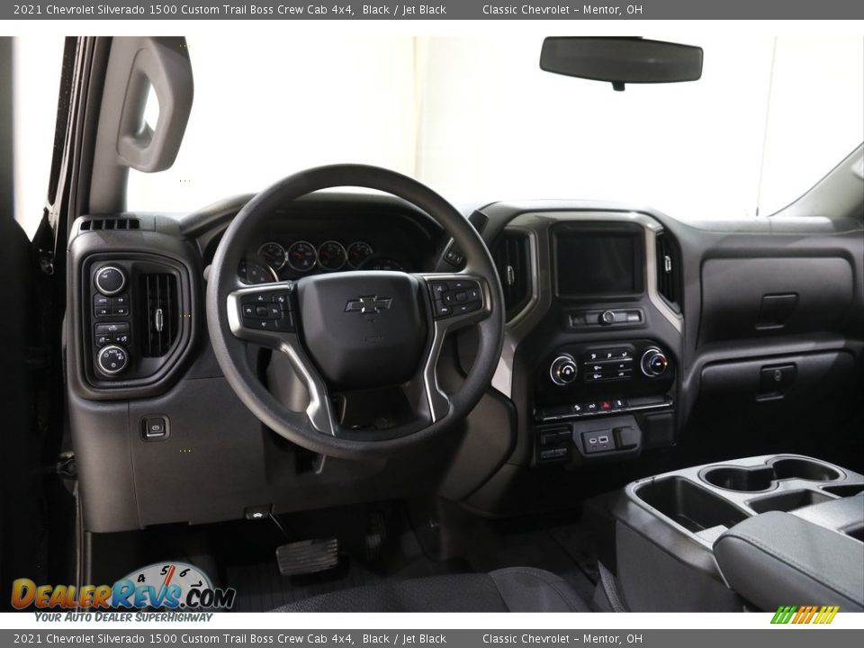 2021 Chevrolet Silverado 1500 Custom Trail Boss Crew Cab 4x4 Black / Jet Black Photo #7