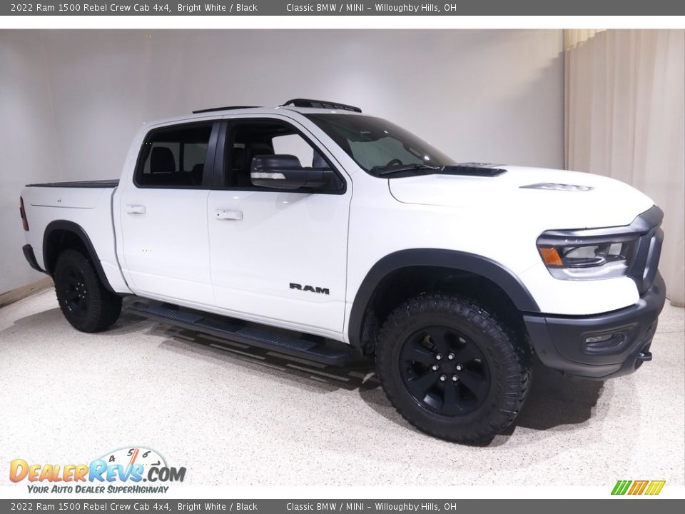 2022 Ram 1500 Rebel Crew Cab 4x4 Bright White / Black Photo #1