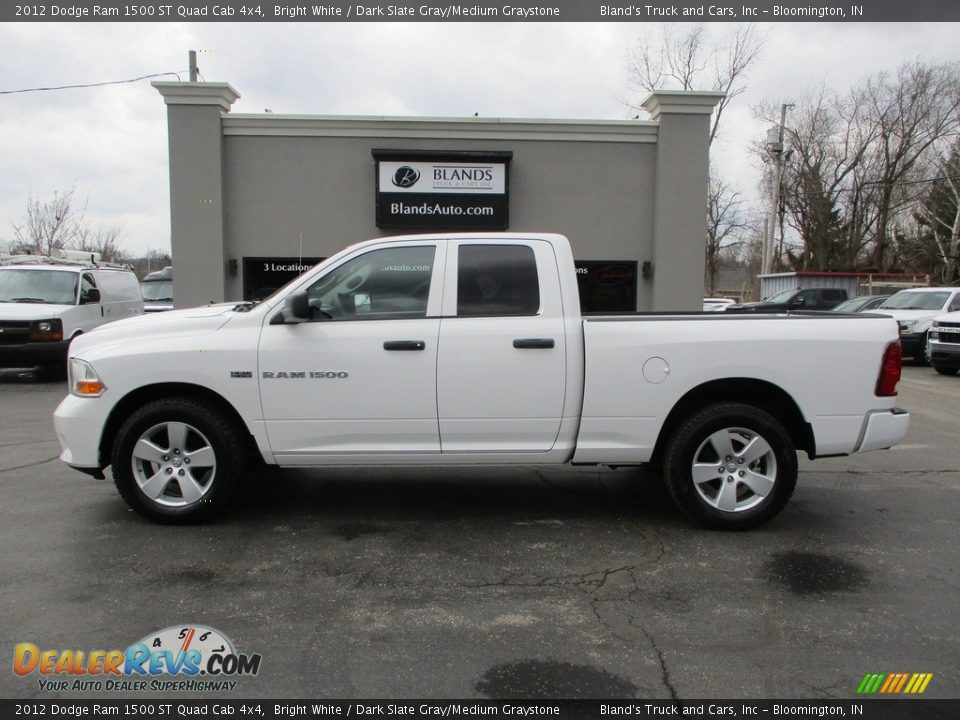 2012 Dodge Ram 1500 ST Quad Cab 4x4 Bright White / Dark Slate Gray/Medium Graystone Photo #1