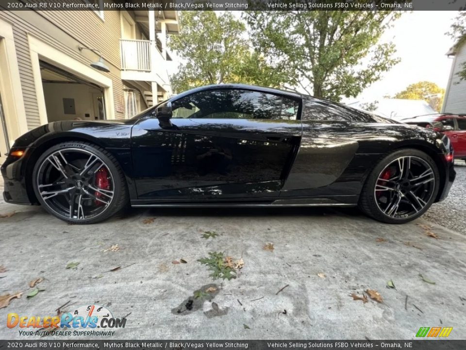 2020 Audi R8 V10 Performance Mythos Black Metallic / Black/Vegas Yellow Stitching Photo #1