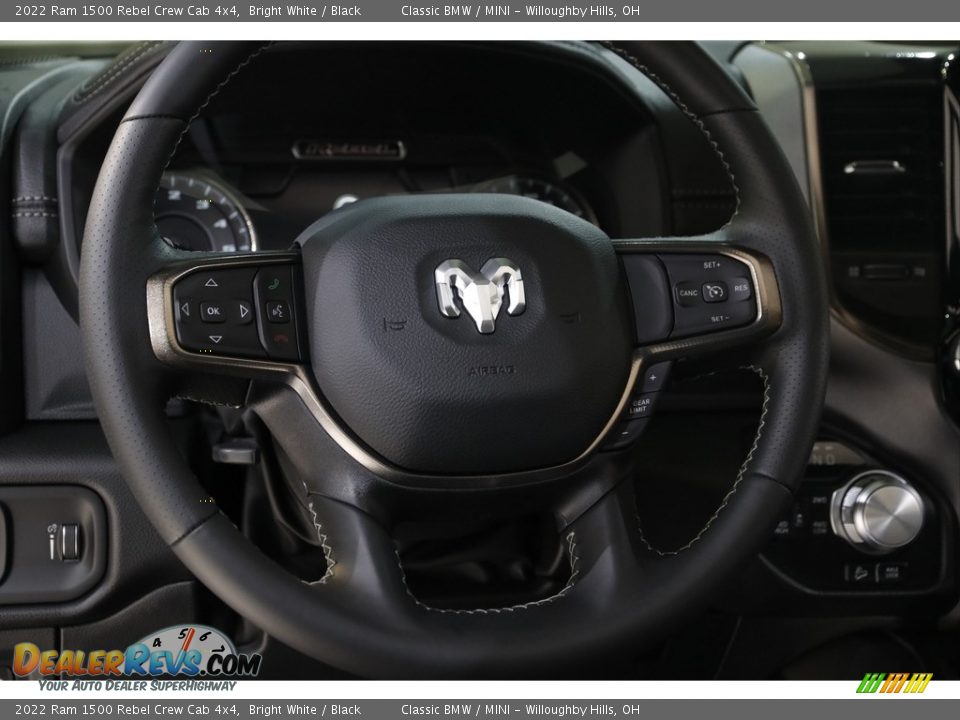 2022 Ram 1500 Rebel Crew Cab 4x4 Bright White / Black Photo #7