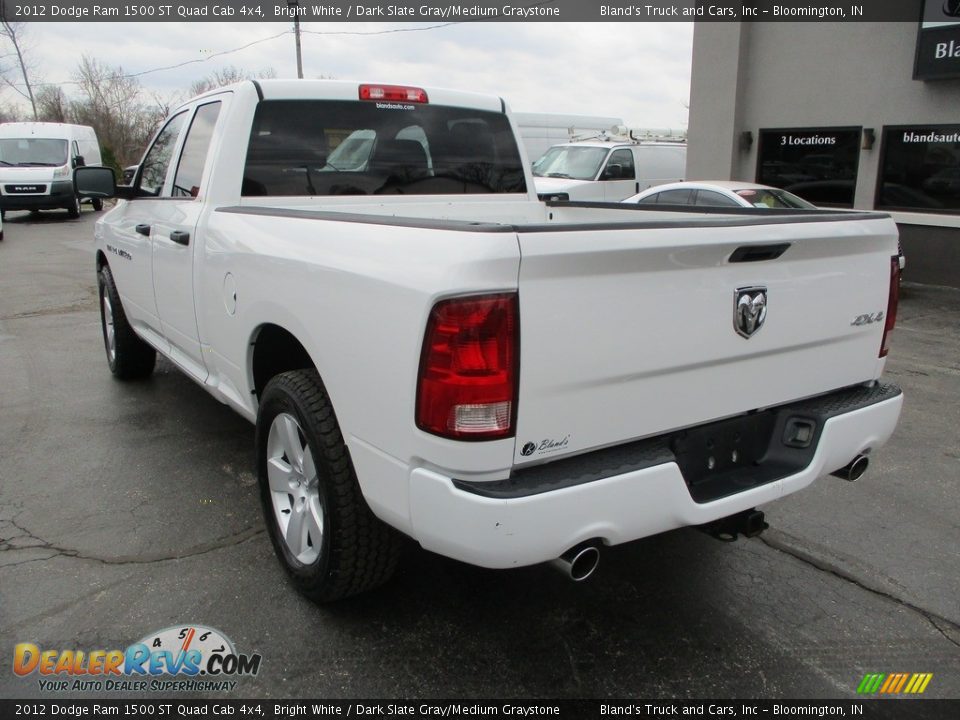 2012 Dodge Ram 1500 ST Quad Cab 4x4 Bright White / Dark Slate Gray/Medium Graystone Photo #3