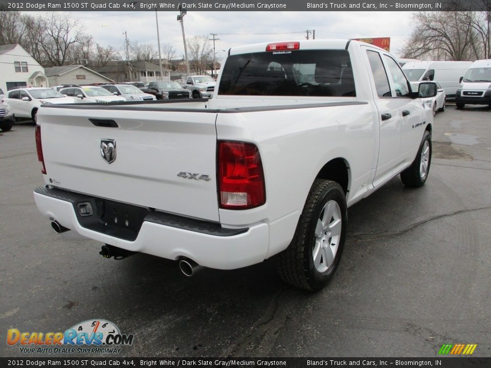 2012 Dodge Ram 1500 ST Quad Cab 4x4 Bright White / Dark Slate Gray/Medium Graystone Photo #4