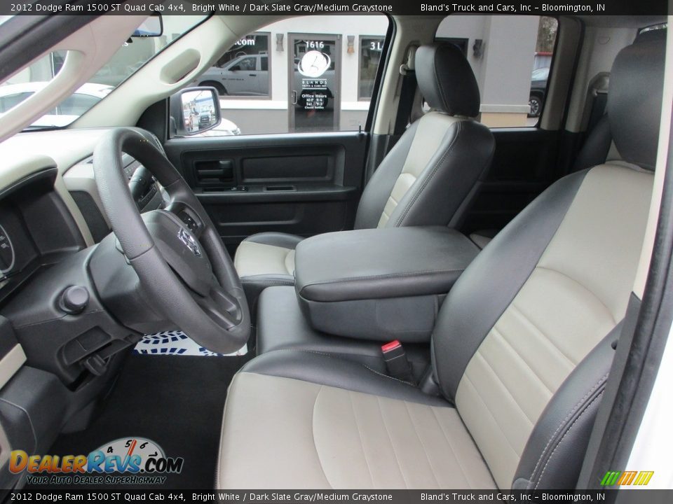 2012 Dodge Ram 1500 ST Quad Cab 4x4 Bright White / Dark Slate Gray/Medium Graystone Photo #7