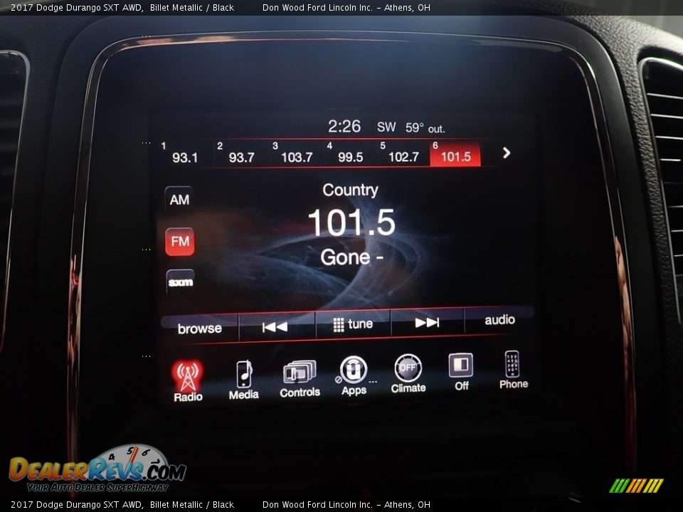 2017 Dodge Durango SXT AWD Billet Metallic / Black Photo #23