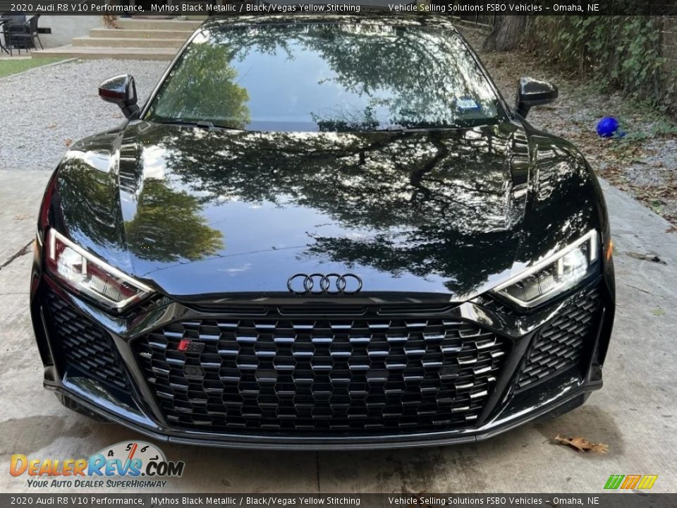 2020 Audi R8 V10 Performance Mythos Black Metallic / Black/Vegas Yellow Stitching Photo #8