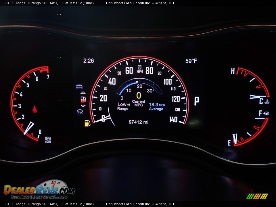 2017 Dodge Durango SXT AWD Billet Metallic / Black Photo #25