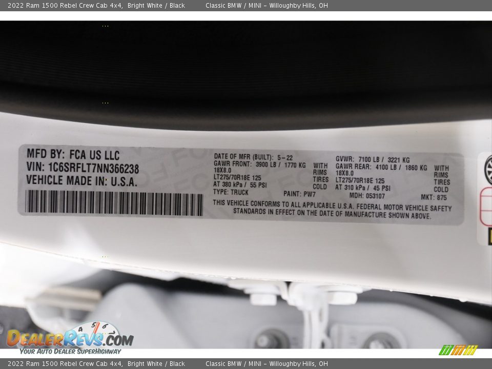 2022 Ram 1500 Rebel Crew Cab 4x4 Bright White / Black Photo #25