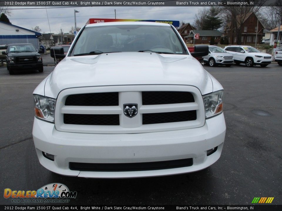 2012 Dodge Ram 1500 ST Quad Cab 4x4 Bright White / Dark Slate Gray/Medium Graystone Photo #23