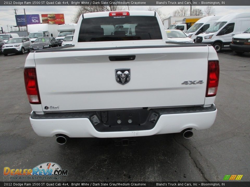 2012 Dodge Ram 1500 ST Quad Cab 4x4 Bright White / Dark Slate Gray/Medium Graystone Photo #27