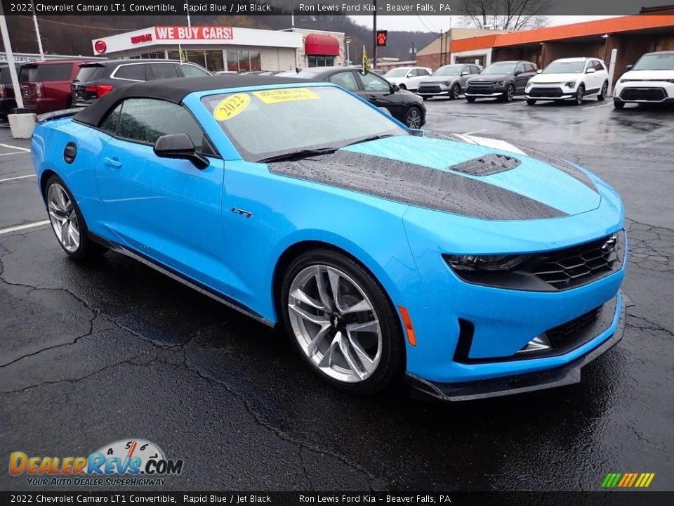 Rapid Blue 2022 Chevrolet Camaro LT1 Convertible Photo #2