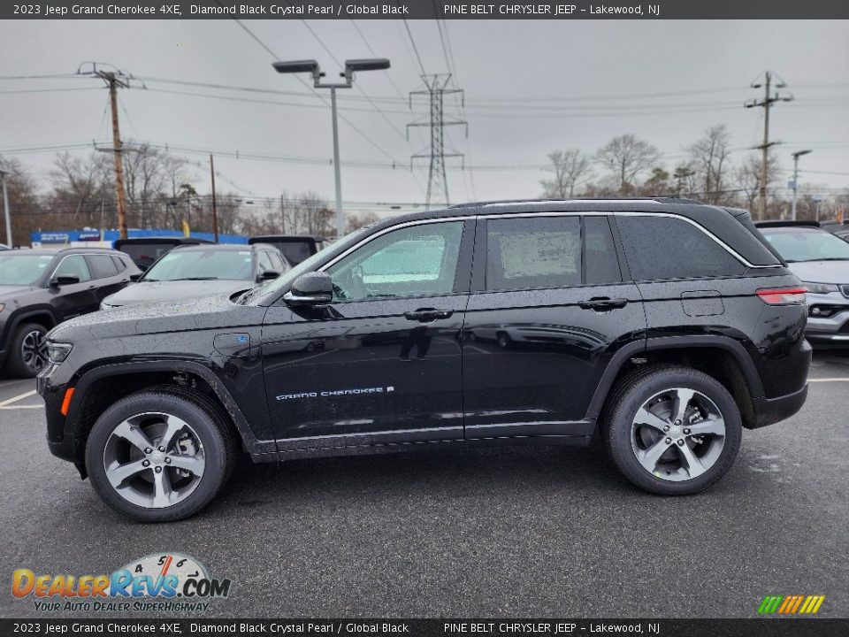 2023 Jeep Grand Cherokee 4XE Diamond Black Crystal Pearl / Global Black Photo #3