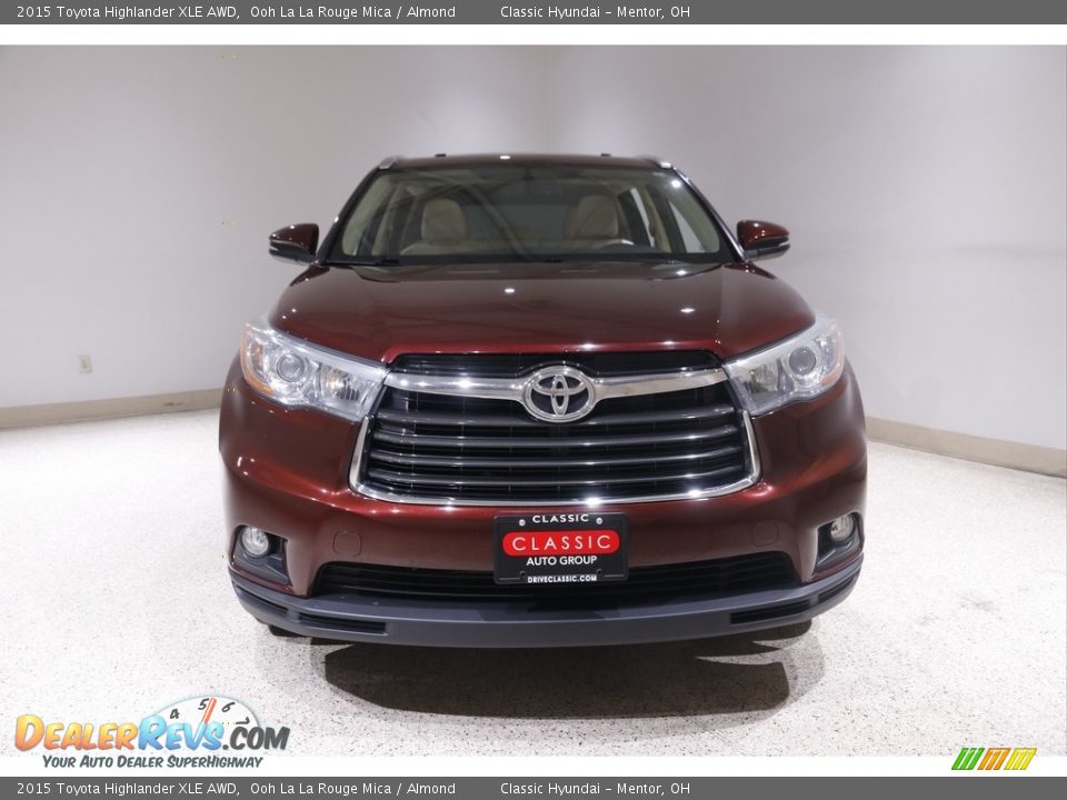 2015 Toyota Highlander XLE AWD Ooh La La Rouge Mica / Almond Photo #2
