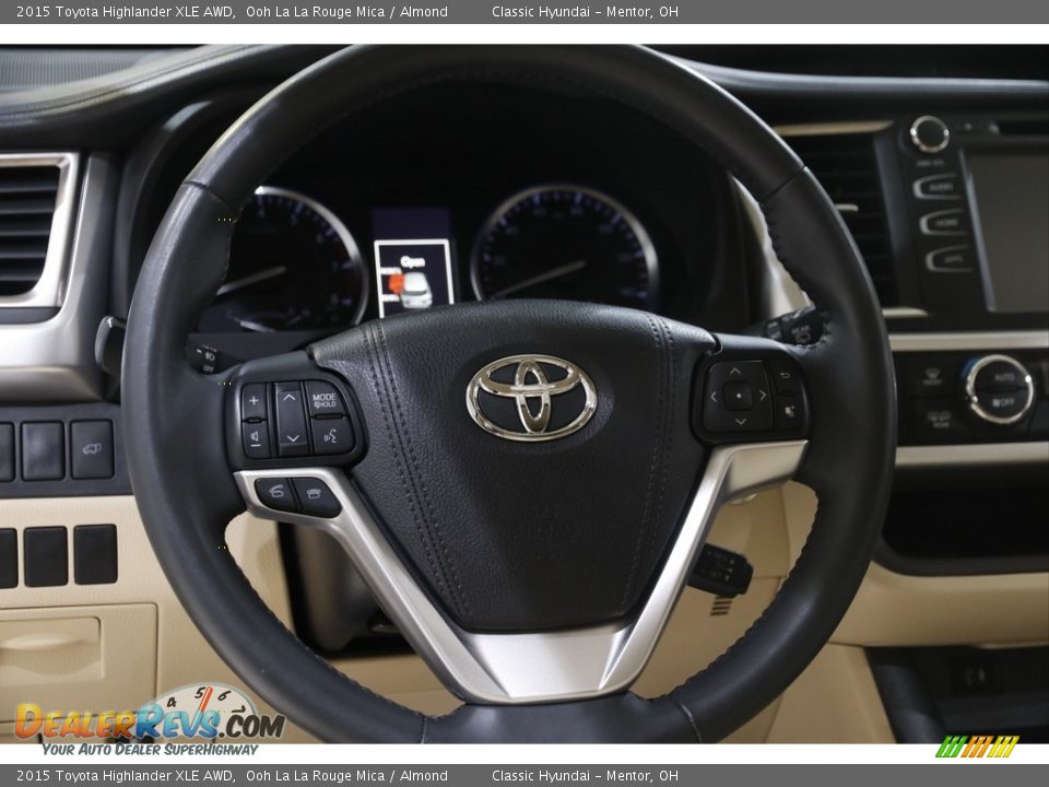 2015 Toyota Highlander XLE AWD Ooh La La Rouge Mica / Almond Photo #7