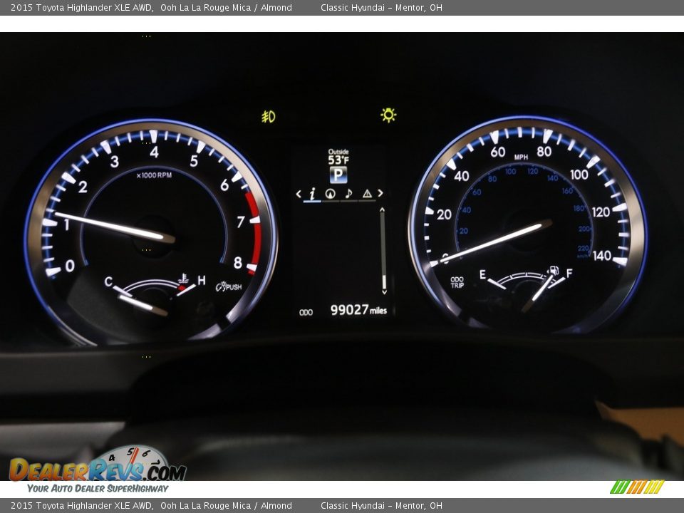 2015 Toyota Highlander XLE AWD Ooh La La Rouge Mica / Almond Photo #8