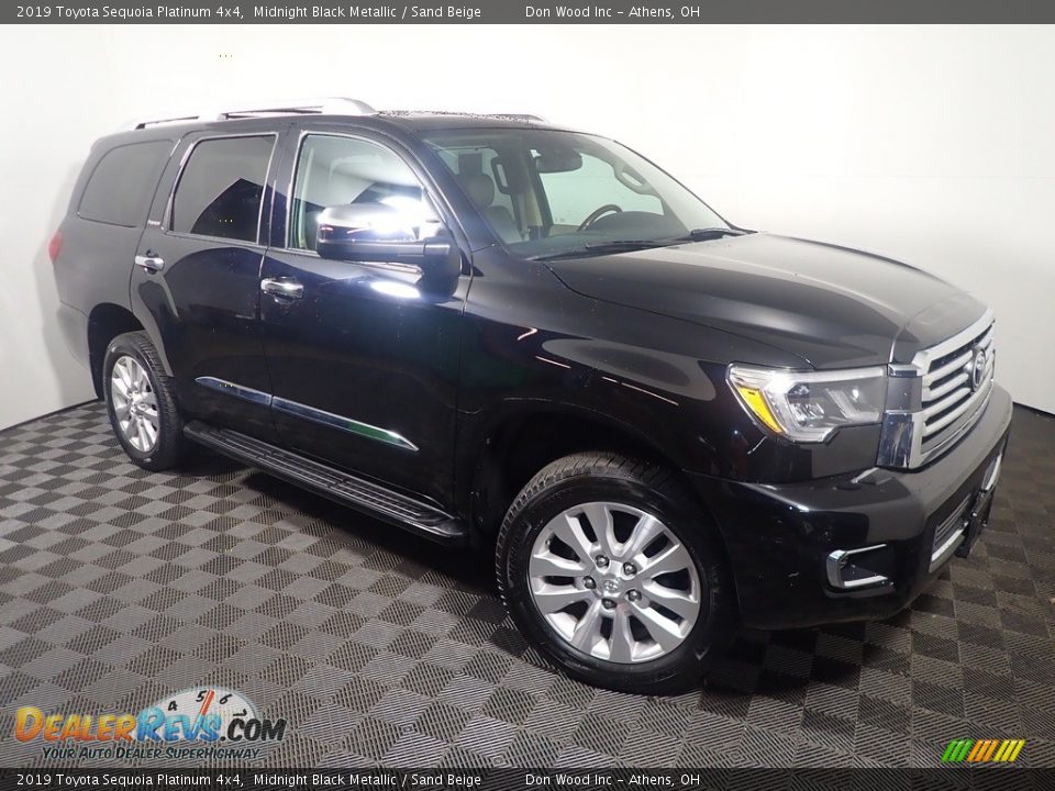 Midnight Black Metallic 2019 Toyota Sequoia Platinum 4x4 Photo #6