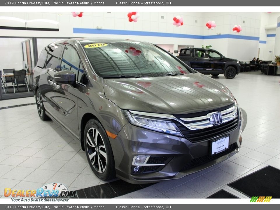 2019 Honda Odyssey Elite Pacific Pewter Metallic / Mocha Photo #4