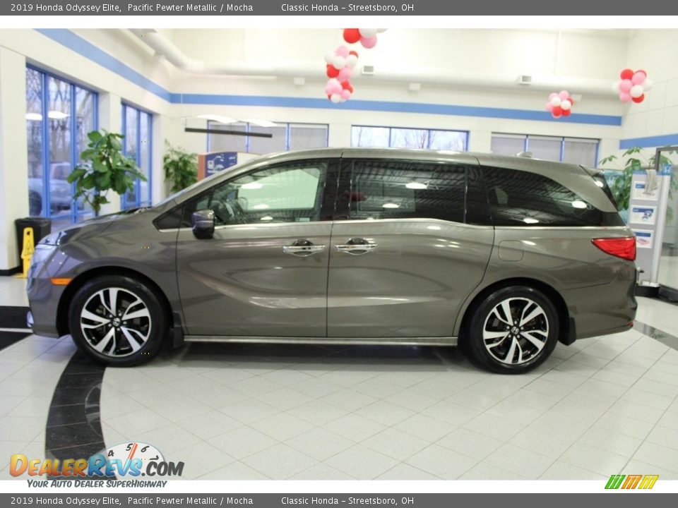 2019 Honda Odyssey Elite Pacific Pewter Metallic / Mocha Photo #13