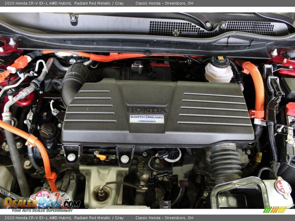 2020 Honda CR-V EX-L AWD Hybrid Radiant Red Metallic / Gray Photo #3